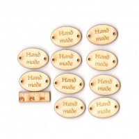 Handmade 30mm Oval mit zwei Löcher zum Annähen an selbst gemachtes