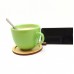 Kaffee Untersetzer mit Handy Halterung 12 cm Holz