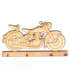 alter zweisitzer Motorrad 13 cm Holz 