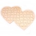 45 Teile Puzzle in doppel Herz Form zum Bemalen bei Hochzeiten oder für Fingerabdruck