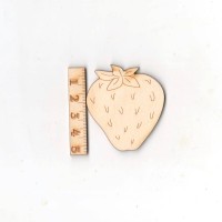 Erdbeere 50mm aus Holz für Deko Erdbeere 50mm aus Holz für Deko