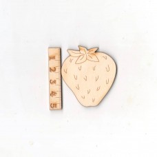 Erdbeere 50mm aus Holz für Deko