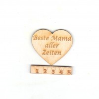 Muttertags Herz, Beste Mama aller Zeiten 50 mm