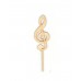 Cake Topper Form Notenschlüssel Kuchenfigur, Tortenstecker aus Holz 14cm