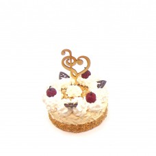 Cake Topper Form Noten- u. Bassschlüssel Kuchenfigur, Tortenstecker aus Holz 14cm