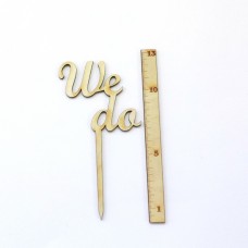 Cake Topper, Kuchenfigur Holz 12cm We do
