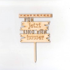 Für jetzt und für immer: auf einem Stab zum einstecken auf Torten Caketopper