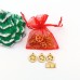 12 Weihnachtskugeln mit ausgeschnittenen Sternen, 20 mm im Organzasack