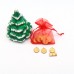 12 Weihnachtskugel mit Kreise  Höhe 20 mm im Organzasack