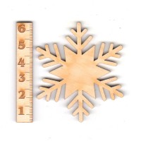 Schneeflocke 60 mm mit Innenstern Eiskristall