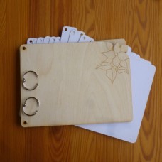 Gästebuch aus Holz, für Hochzeiten mit Blume