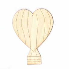 Herz Heißluftballon mit Korb 150 mm 