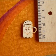 Maßkrug mit Gesicht 25 mm