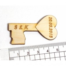 Schlüssel im altem Stil 50 mm mit Gravur