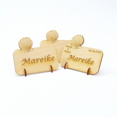 Stehendes Namensschild Jakobsmuschel