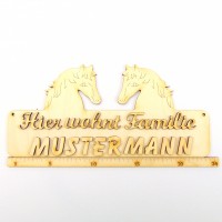 Türschild 235 mm Pferde Pferdekopf incl. Buchstaben