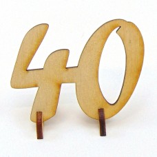 Geburtstagszahl "40" 50mm mit Füßchen