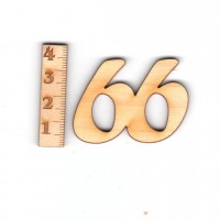 Geburtstagszahl "66" 33mm 