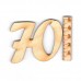 Geburtstagszahl "70" 50mm mit Füßchen