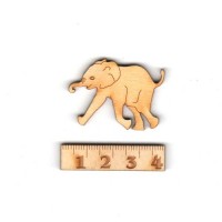 Elefant 35mm Afrikanische Elefanten Baby aus Holz zum Bemalen K- 22
