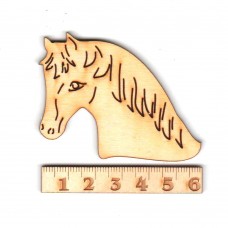 Pferdekopf 6 cm aus Holz Ponykopf