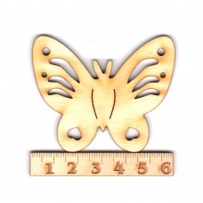 Schmetterling mit Herzausschnitt aus Holz 60 mm zum Bemalen