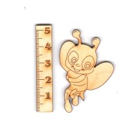 Lustige fliegende Biene 5cm Hoch aus Holz zum Basteln