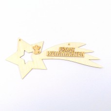 Komet 300 mm mit Sternausschnitt Engel und Frohe Weihnachten
