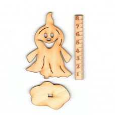 Geist mit ausgeschnittenem Gesicht 80 mm stehend Halloween