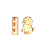 Sitzender Hund 30 mm