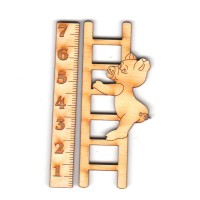 Glücksschwein 70mm auf Leiter