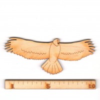 Adler mit gespreizten Flügeln 100mm aus Holz zum Basteln K- 46
