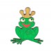 Frosch König mit Kugel 60 mm aus Holz