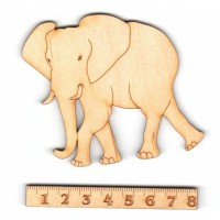 Elefant 80mm Afrikanische Elefanten Mama aus Holz zum Bemalen