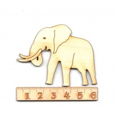 Elefant 60mm Afrikanische Elefantenbulle zum Bemalen aus Holz