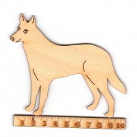 Großer Hund 90mm Schäferhund Holz