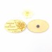 Einladung zur Konfirmation Oval 80 mm mit Baum und Wunschname
