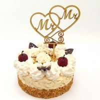 Torten Topper Doppelherz Mr und Mr 16 cm