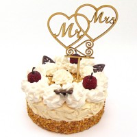 Torten Topper Mr und Mrs 16 cm