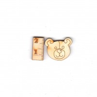 Teddybär Kopf 20mm für Glupperl