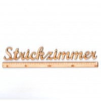 Schriftzug "Strickzimmer" in  Schreibschrift 20cm lang
