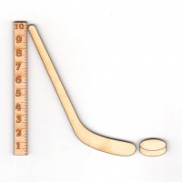 Eishockeyschläger mit Puck 100 mm