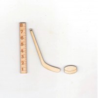 Eishockey Schläger mit Puck 80mm