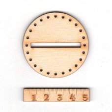 Kreis für Sparstrumpf Basteln 50 mm mit Schlitz und Löchern zum Annähen