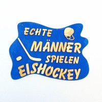 Spruchtafel, Geschenk für Eishockey-Fan oder Spieler, Holz, Türschild, Wanddeko
