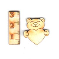 Bär 25mm Streuteile aus Holz Glupperl Teile