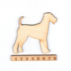 Airedale Terrier Hund Riesenschnauzer 80mm Holz
