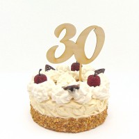 Geburtstag Tortenstecker Zahl 30, Cake Topper Sahnetorte
