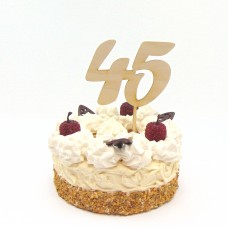 Geburtstag Tortenstecker Zahl 45, Cake Topper Messinghochzeit