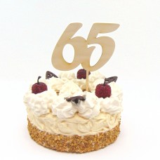 Geburtstag Tortenstecker Zahl 65, Cake Topper Sahnetorte